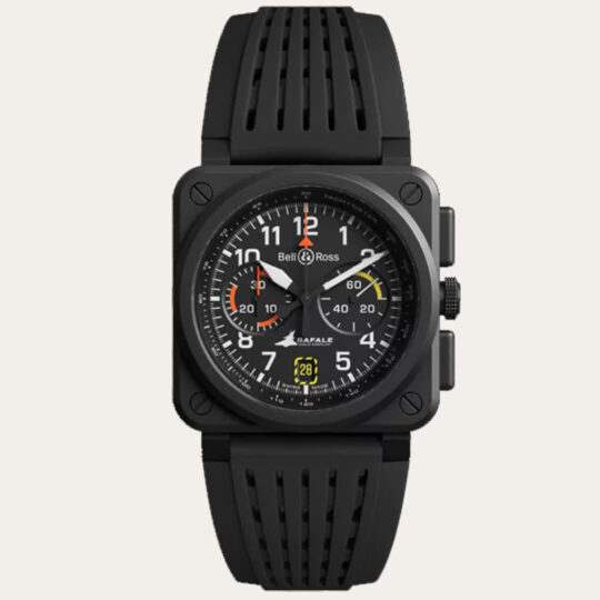 BELL AND ROSS Limited Edition BR-03 Chrono Rafale Solo Display 42mm [BR0394-RSD-CE/SRB]