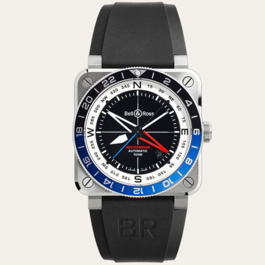 BELL AND ROSS Limited Edition BR-03 GMT Compass 42mm [BR0393-COM-ST/SRB]