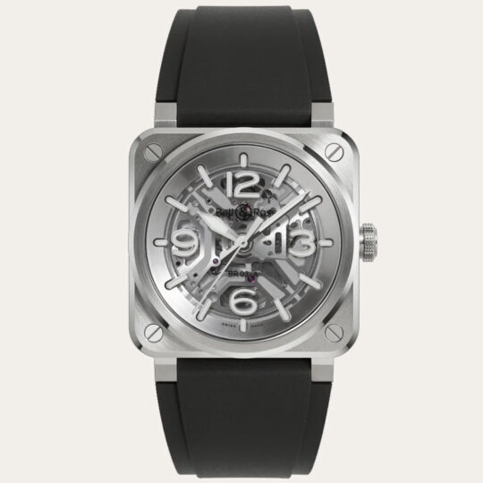 BELL AND ROSS BR-03 Skeleton Steel 41mm [BR03A-BL-SKST/SRB]