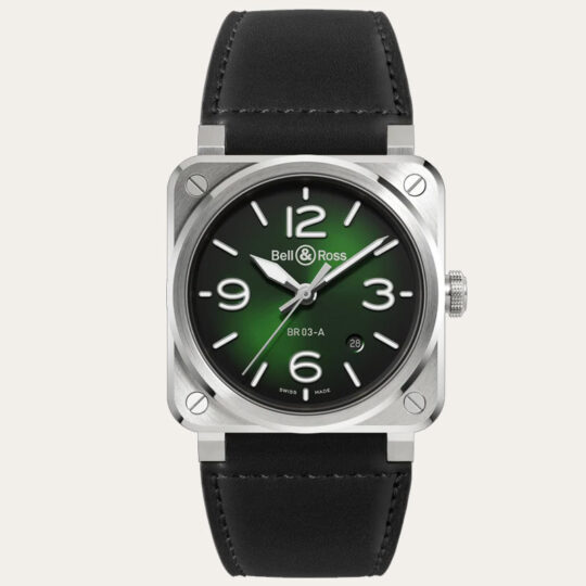 BELL AND ROSS BR-03 Green Steel 41mm [BR03A-GN-ST/SCA]
